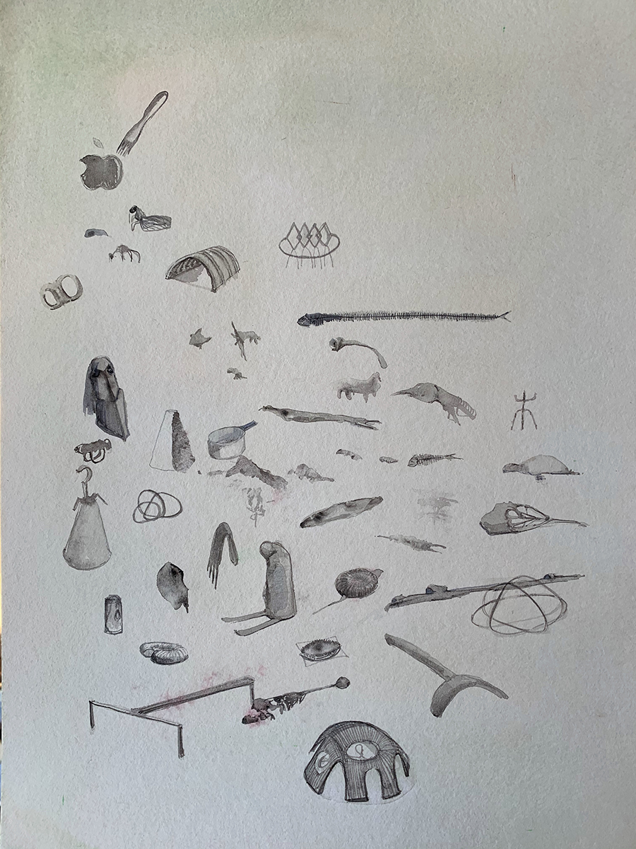 Michele Ciacciofera_25:3:2020_pen, pencil, gouache, watercolor on paper -40×30 cm
